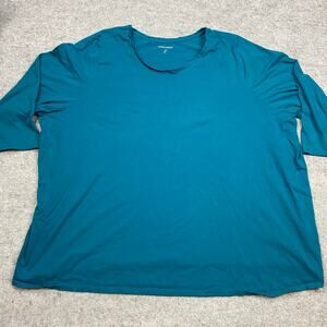 woman within shirt womens 6x Plain shirt Casual relaxed three quarter sleeve‎